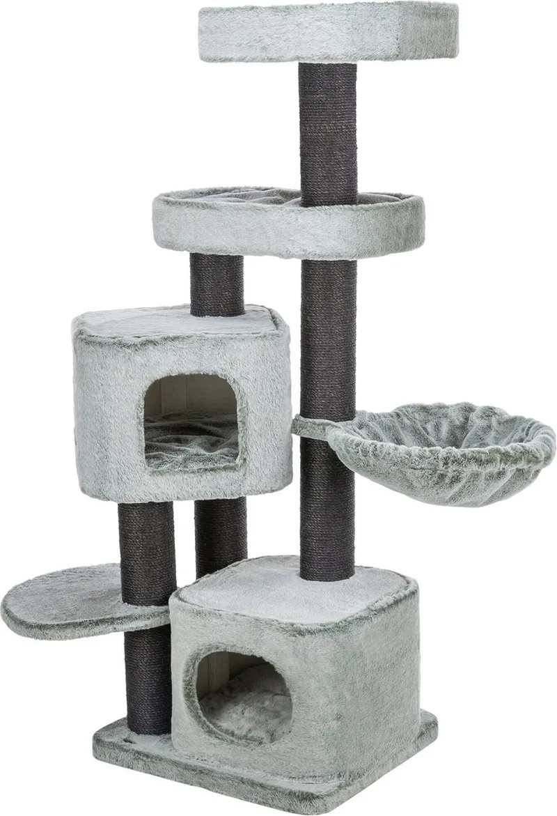 Krabpaal Groen/Wit - Stevig Met Hangmat - 146 cm Hoog de Trixie en Vert – photo produit
