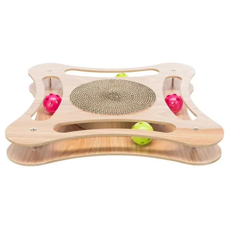 Krabpaal Van Karton Met Speeltjes 35x4x35 Cm de Trixie – photo produit 1 sur 6