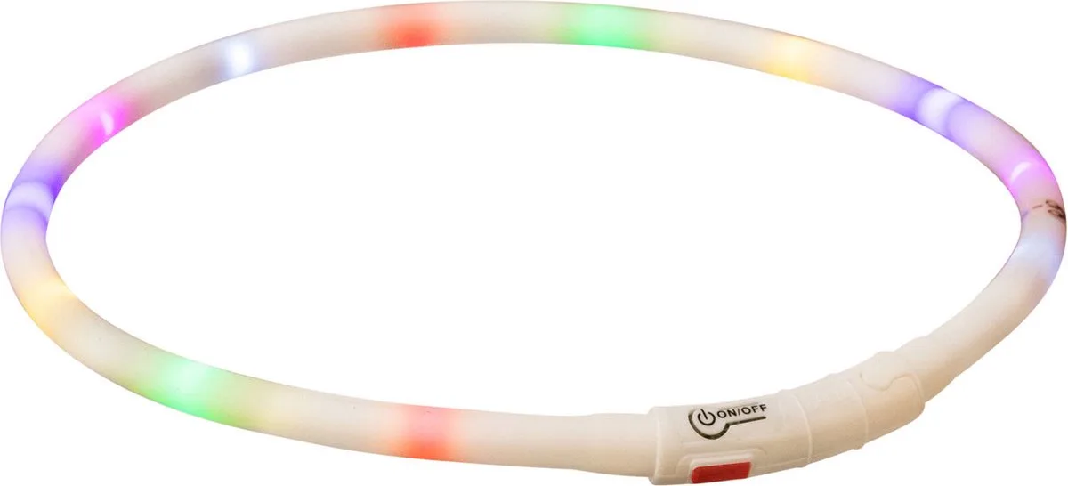 Lichtgevende Halsband - Hond - USB - Siliconen - Oplaadbaar - 70 cm de Trixie en Multicolore – photo produit