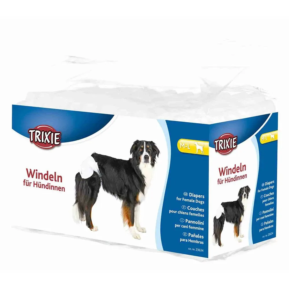couches pour chiennes, extra absorbantes M-L de Trixie – photo produit