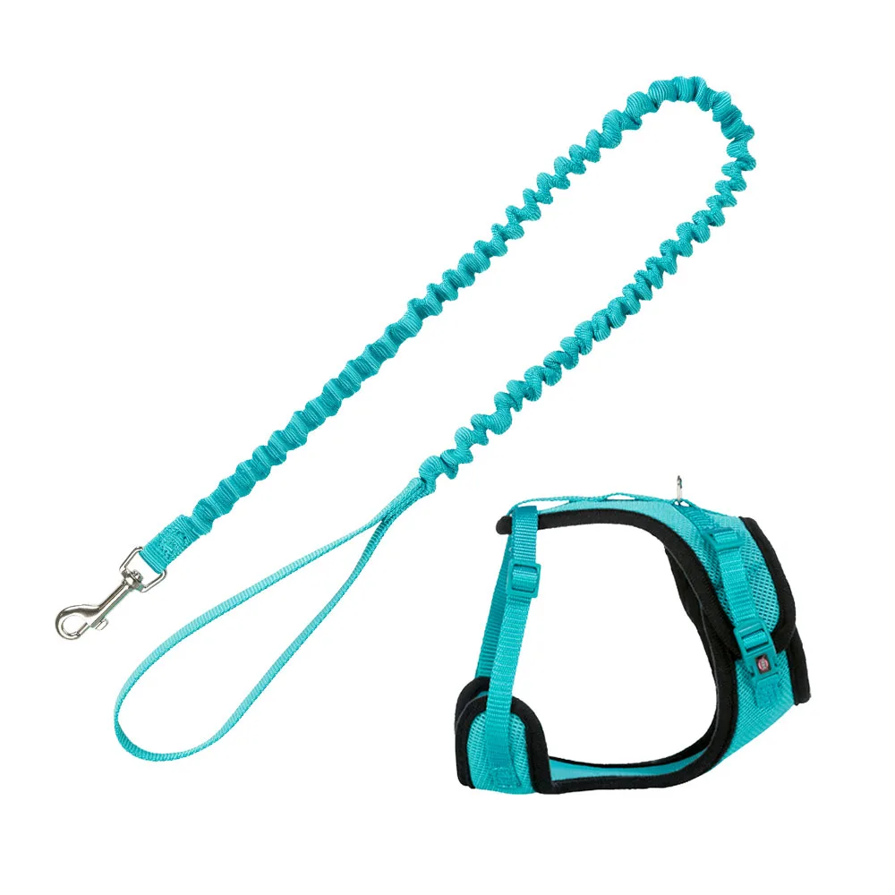 Mesh Y-Tuig met elastische Lijn turquoise de Trixie – photo produit