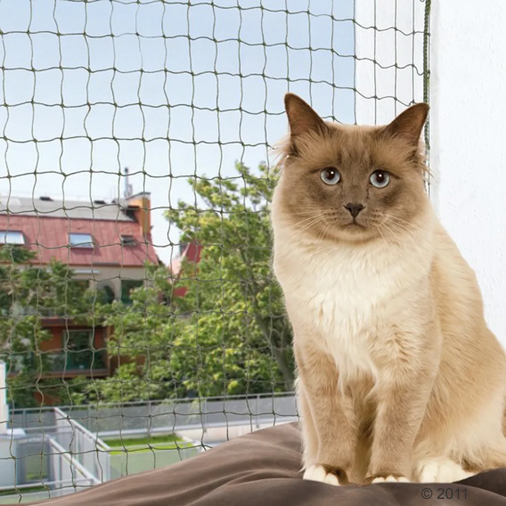 Olijfkleurig Bijtsterk Kattennet - 2 x 1,5 m de Trixie – photo produit
