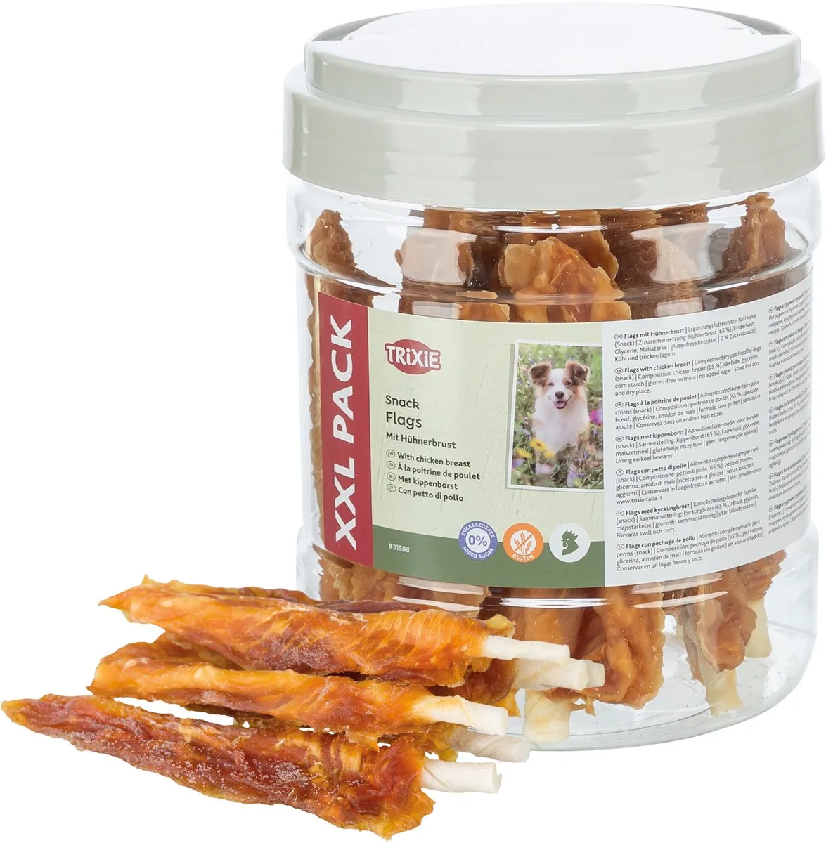 Preis Hähnchen Flaggen Snacks 400g von Trixie – Produktfoto