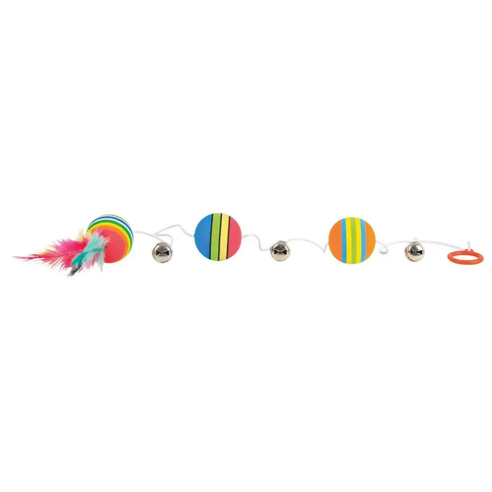 Boules Arc-en-ciel Sur Un Élastique 80 Cm de Trixie – photo produit