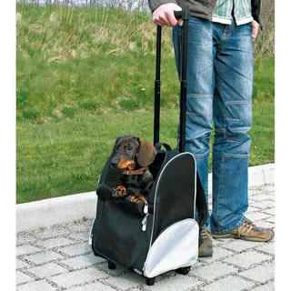Reismand Trolley - Kleine Hond en Kat - Zwart - tot 8 kg - 36 x 27 x 50 cm by Trixie in Grey – product photo 4 of 5