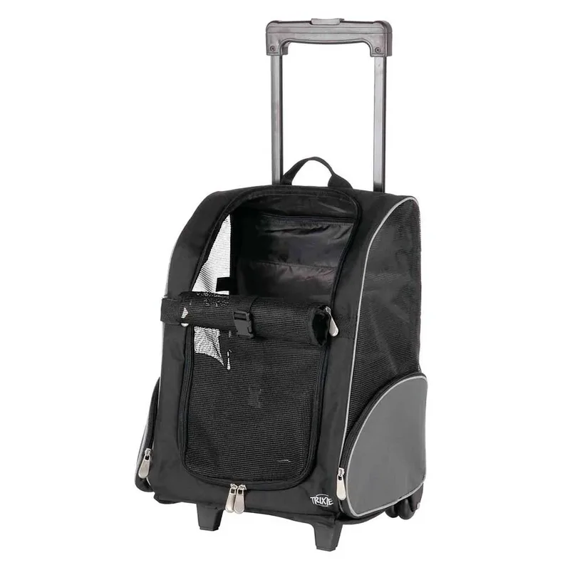 Reismand Trolley - Kleine Hond en Kat - Zwart - tot 8 kg - 36 x 27 x 50 cm by Trixie in Grey – product photo 2 of 5