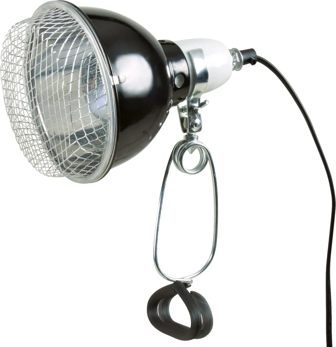 Reptiland Reflector Klemlamp - Keramische Fitting, Draadbeschermkap - 14x17 cm från Trixie i Svart – produktbild
