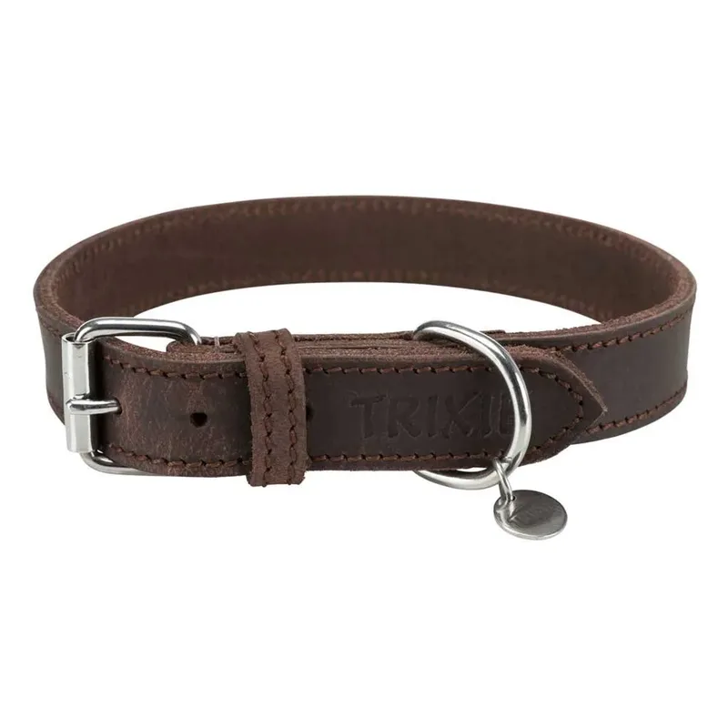 Rustic Leather Oiled 25 Mm Hondenhalsband de Trixie – photo produit