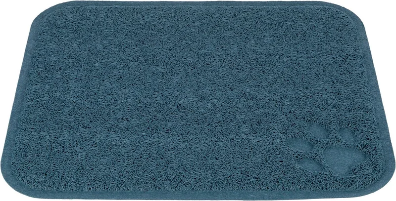 Schoonloopmat Trixie - PVC Blauw - Vangt Kattenbakvulling Op, Slipvast, 45x37 cm by Trixie – product photo