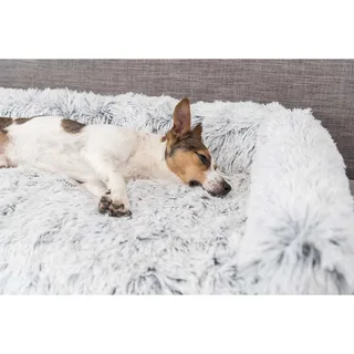 Sofa - Hondenbed Harvey - Meubelbeschermer - Hoekig - Wit/Zwart - 90X90 cm fra Trixie i Hvid, Sort – produktbillede 5 af 6