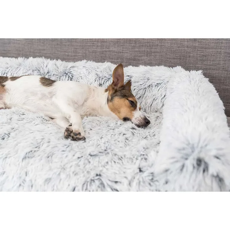 Sofa - Hondenbed Harvey - Meubelbeschermer - Hoekig - Wit/Zwart - 90X90 cm fra Trixie i Hvid, Sort – produktbillede 5 af 6