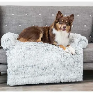 Sofa - Hondenbed Harvey - Meubelbeschermer - Hoekig - Wit/Zwart - 90X90 cm fra Trixie i Hvid, Sort – produktbillede 3 af 6