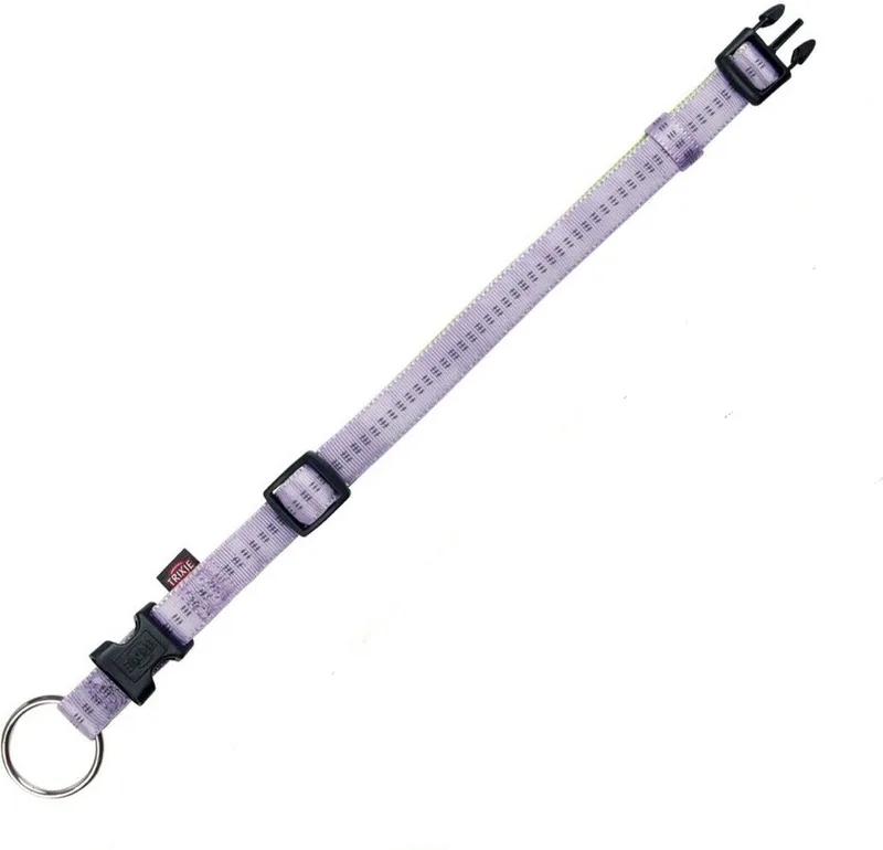 Softline Elegance Halsband / Hondenhalsband - 11595 - Dubbel Nylon - Lila / Groen - Nekomtrek: 30- 45 cm (GRAAG ALVORENS BESTELLEN OPMETEN) by Trixie in Lila-Groen – product photo