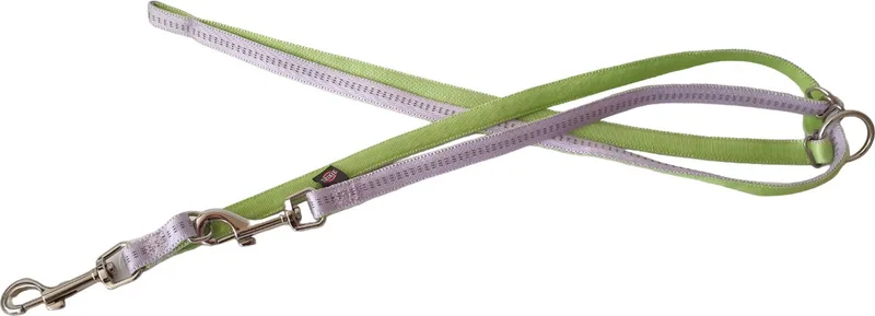 Softline Elegance Verstelbare Hondenlijn / Hondenriem - Gevoerd Nylon - M-L - Breedte 20 mm - Lengte 200 cm von Trixie in Lila-Groen – Produktfoto