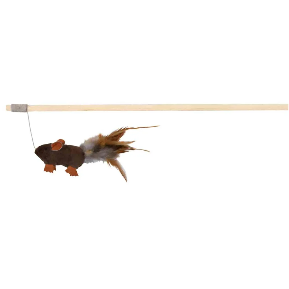 speelhengel muis met veren kat van Trixie – productfoto