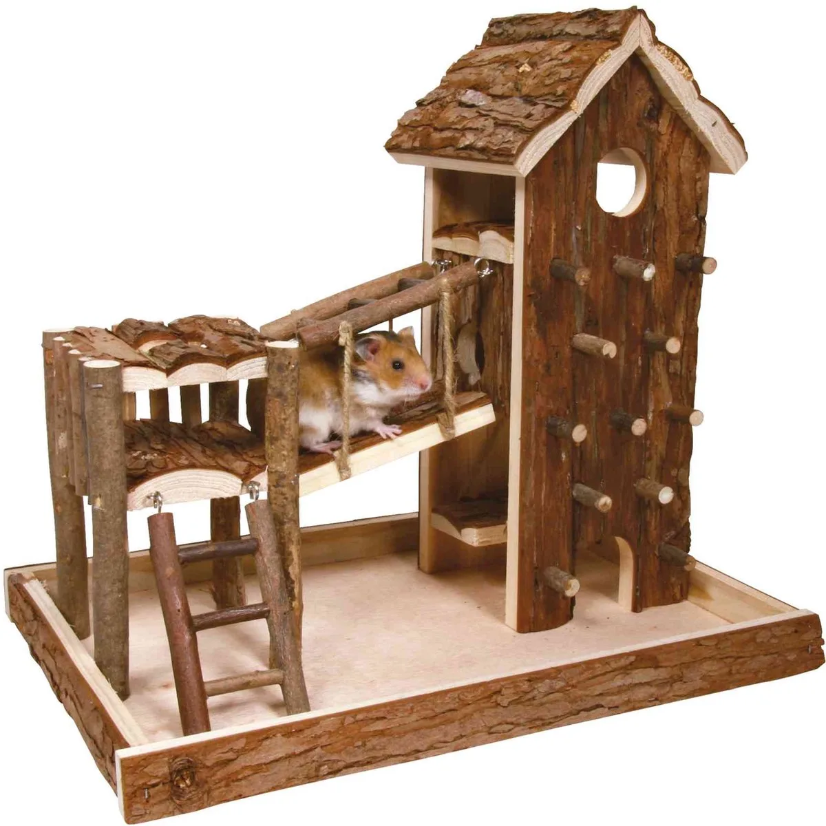 speelplaats birger hamster schorshout 33x26x33 cm van Trixie in Bruin – productfoto