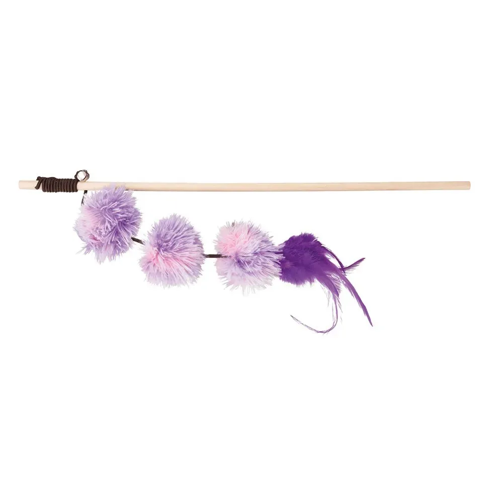 Baguette de jeu avec boules à pompons 40 cm de Trixie – photo produit