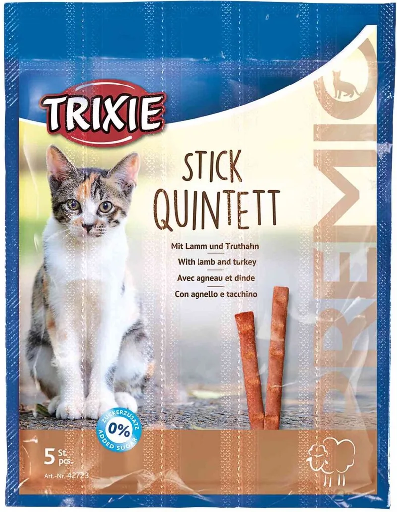 Sticks voor de kat - snack voor de kat - lam en kalkoen - 5 zakjes met 5 sticks von Trixie – Produktfoto