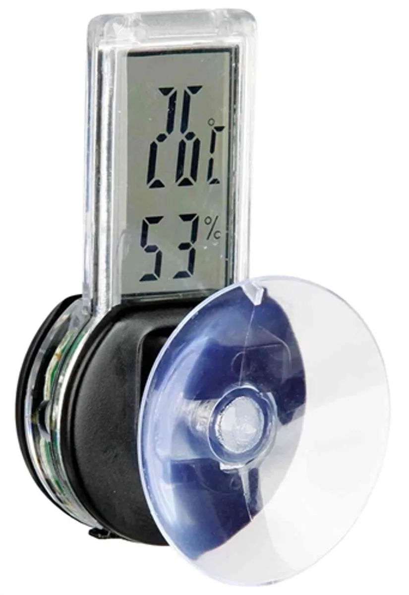 Thermomètre/hygromètre Numérique Avec Ventouse Assorti de Trixie en Noir – photo produit
