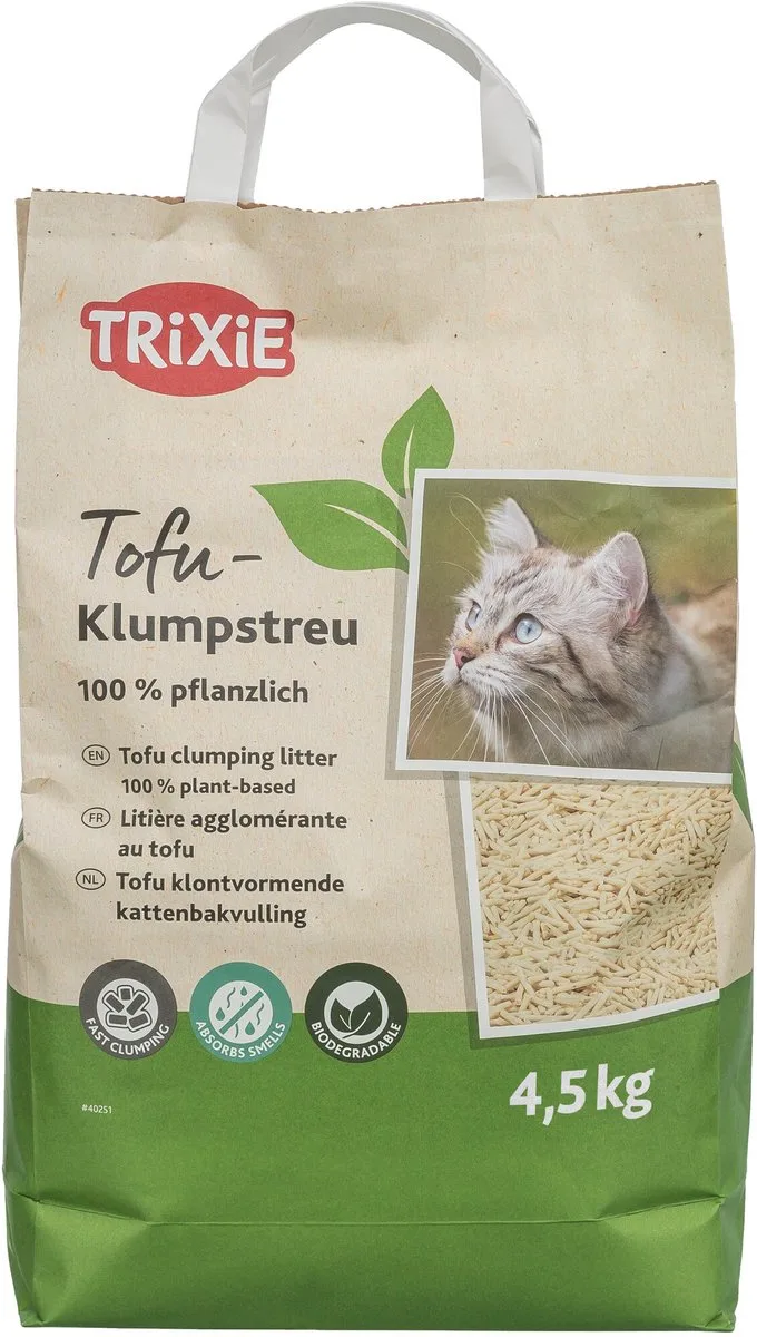 Tofu Kattenbakvulling 4.5kg - Plantaardig, Stofarm en Absorberend - Biologisch Afbreekbaar von Trixie – Produktfoto 1 von 6