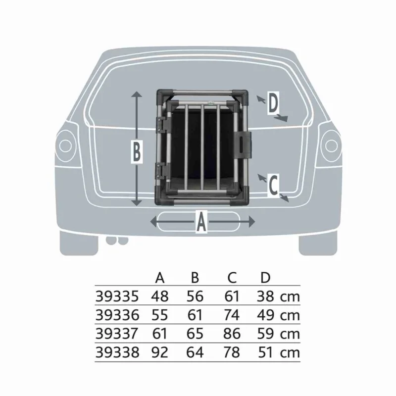 Transportbox Aluminium grafit M-L från Trixie i Regular – produktbild