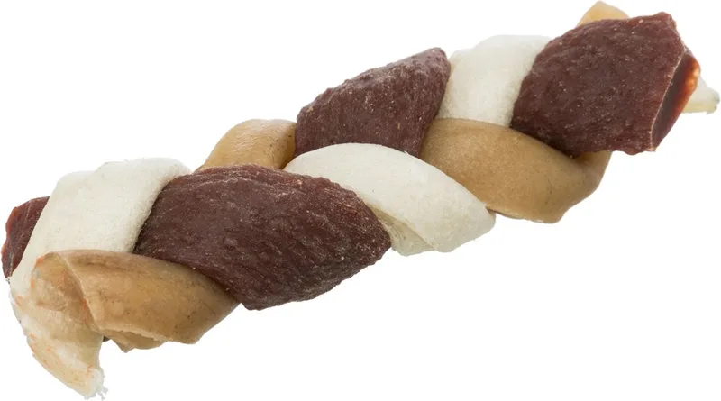 Trixie 20 vlechtstaven - kauw snack voor de hond - 20 x 30 gram - 12 cm - gedroogd runderhuid en rundvlees de Trixie – photo produit