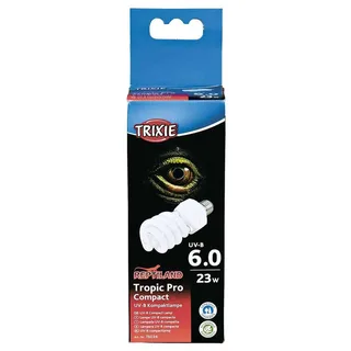 UV-B Lamp 23 Watt - Compact 6x6x15.2 cm - UVB UVA Verlichting voor Reptielen en Amfibieën de Trixie en Blanc – photo produit 2 sur 2