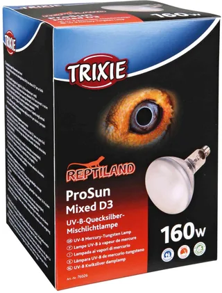 UVB Lamp 160W Trixie - Zelfstartend, E27 Fitting - 11.5x28.5 cm de Trixie en Blanc – photo produit 1 sur 2