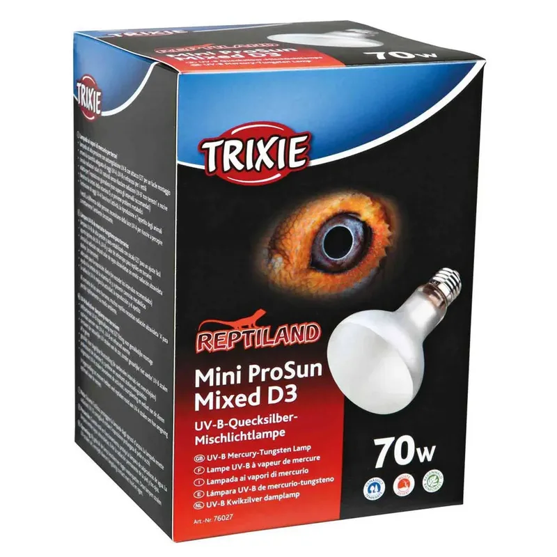 UVB Lamp 160W Trixie - Zelfstartend, E27 Fitting - 11.5x28.5 cm de Trixie en Blanc – photo produit 2 sur 2