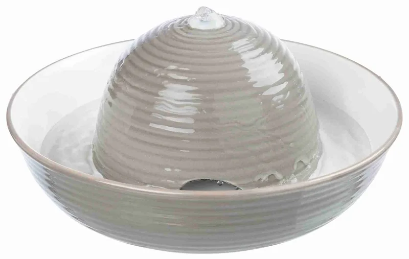 Vital Flow - Drinkfontein - Keramisch - 1,5 liter - Stromend en stilstaand water de Trixie en Gris, Blanc – photo produit 1 sur 3