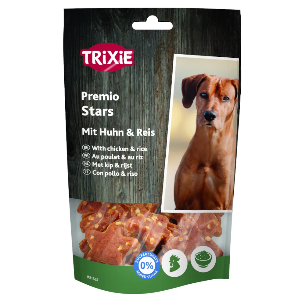 Voordeelpakket: 6x100g Trixie Premio Stars met kip & rijst hondensnacks by Trixie – product photo