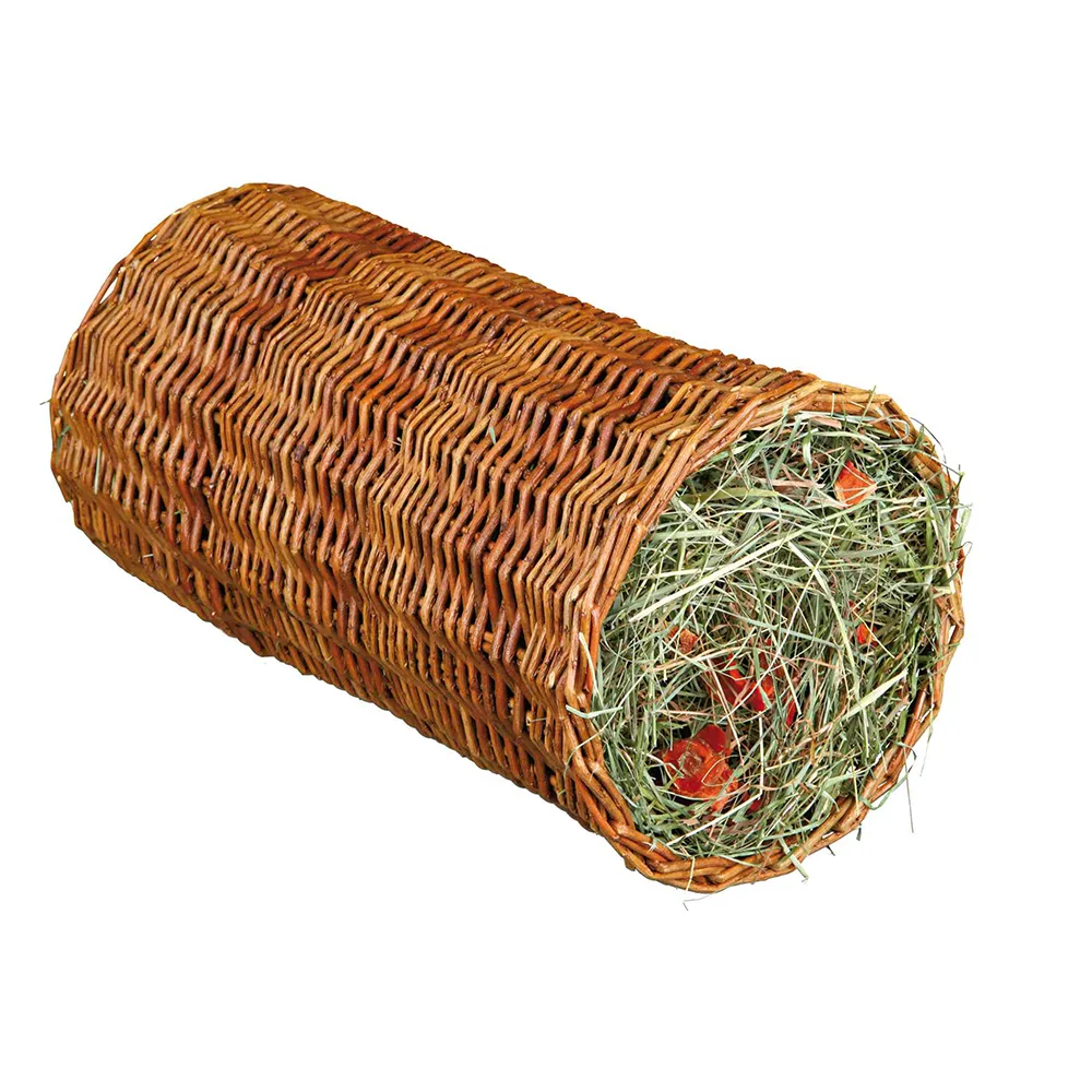 Wilgentunnel met Hooi & Wortel Ø 20 x 38 cm 220 g voor knaagdieren by Trixie – product photo