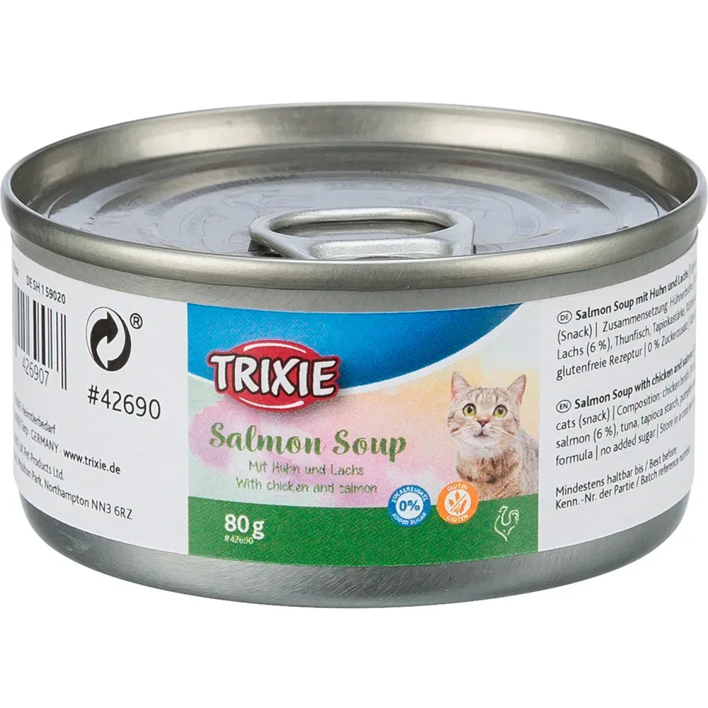 Lachs- und Hühnersuppe für Katzen 80 GR von Trixie – Produktfoto
