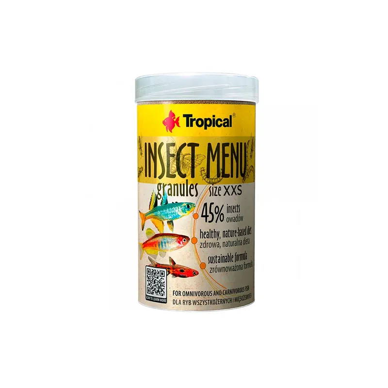 Insect Menu Xxs 250ml Gegranuleerd Visvoer von Tropical – Produktfoto