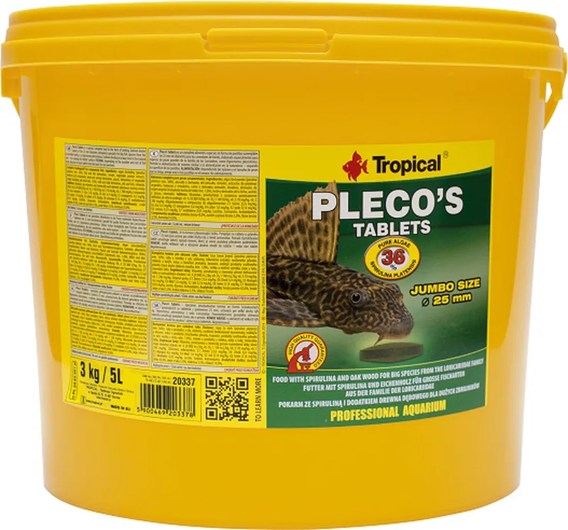 Pleco Tablets 5Liter / 3kg - Aquarium visvoer - Pleco tabletten by Tropical – product photo