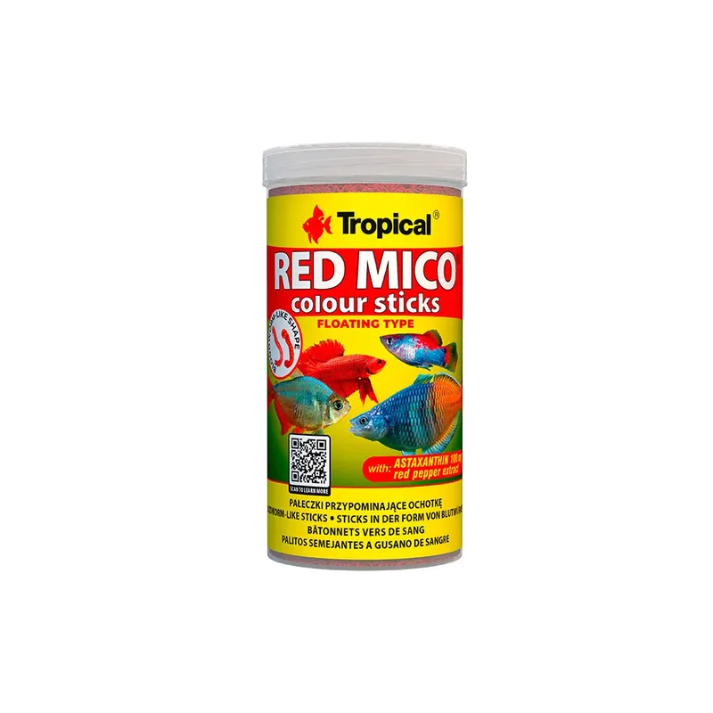 Red Mico Colour Sticks 100ml Visvoer by Tropical – product photo