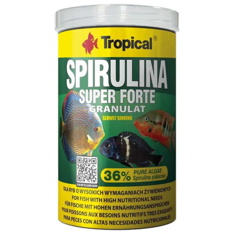 Spirulina Super Forte Ganulate 60 G Visvoer by Tropical – product photo