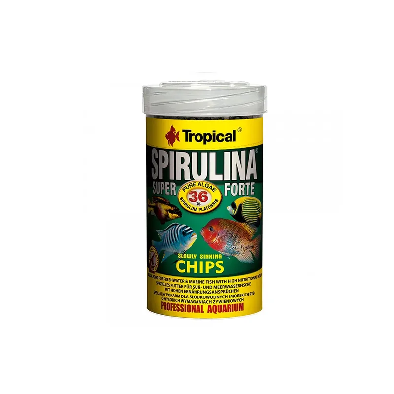 Super Spirulina Forte Chips 100ml Visvoer by Tropical – product photo