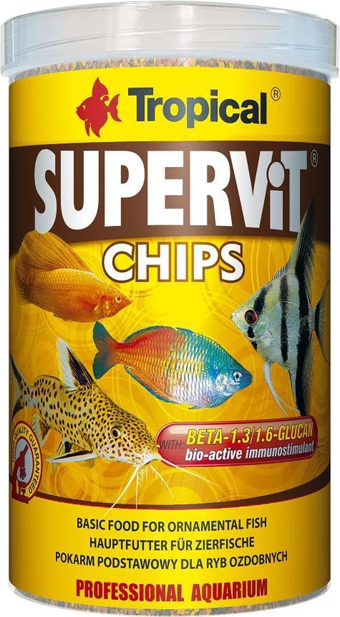 Supervit Chips 1 Liter | Aquarium Visvoer von Tropical – Produktfoto