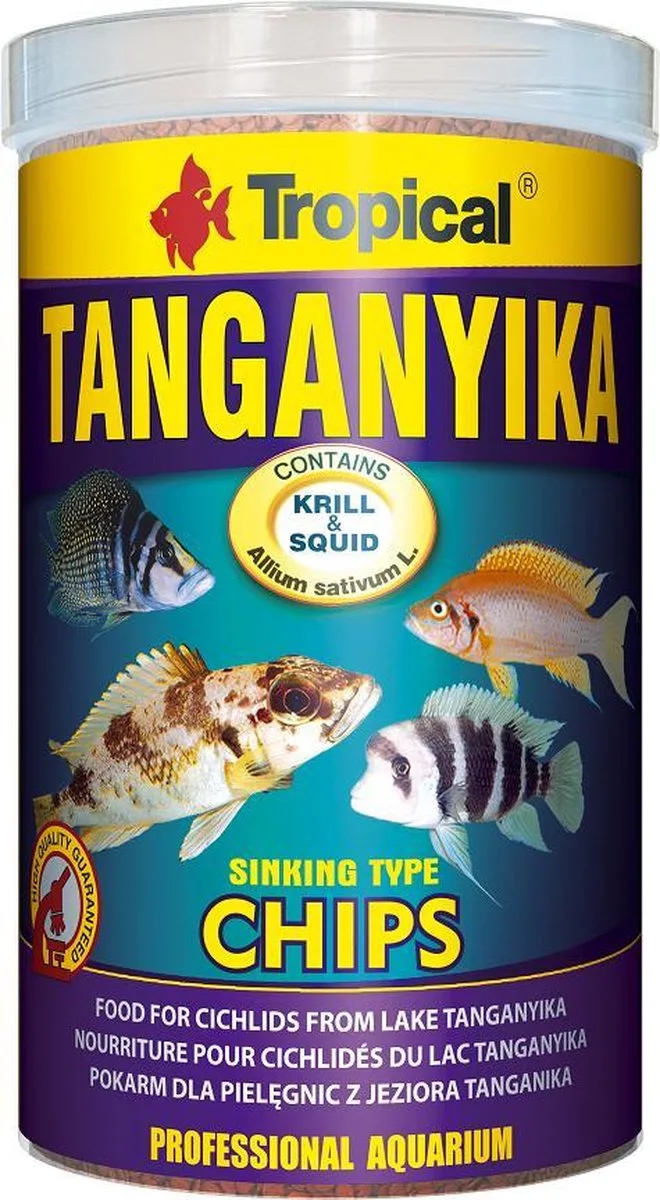 Tanganyika Chips - 1 Liter - Tanganyika Visvoer - Aquarium Visvoer de Tropical – photo produit