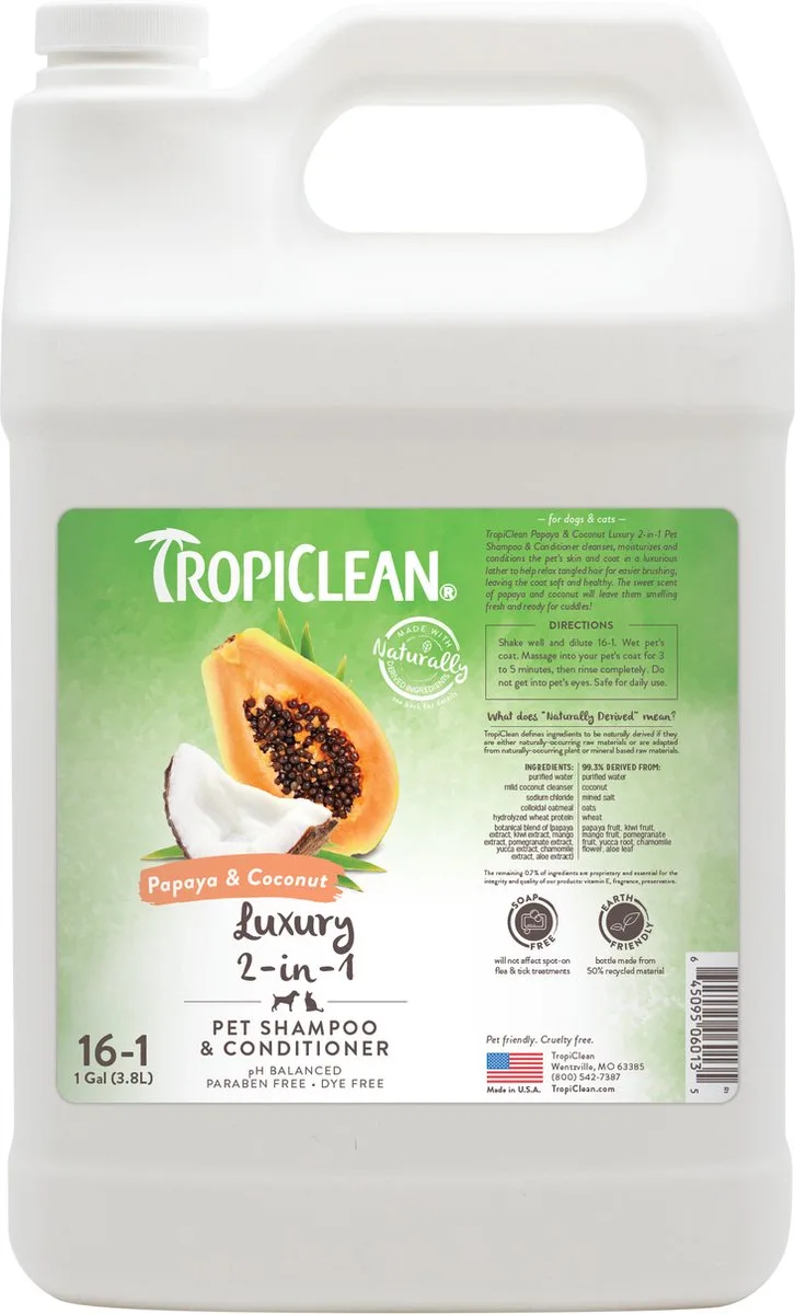 Bessen en Kokos - Luxe Hondenshampoo en Conditioner - 3.8 L von TropiClean – Produktfoto