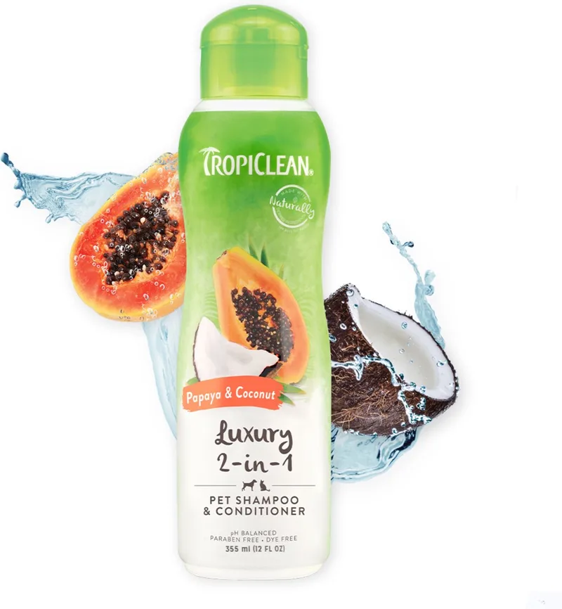 Papaya en Kokos - Luxe Hondenshampoo en Conditioner -355 ml by TropiClean – product photo