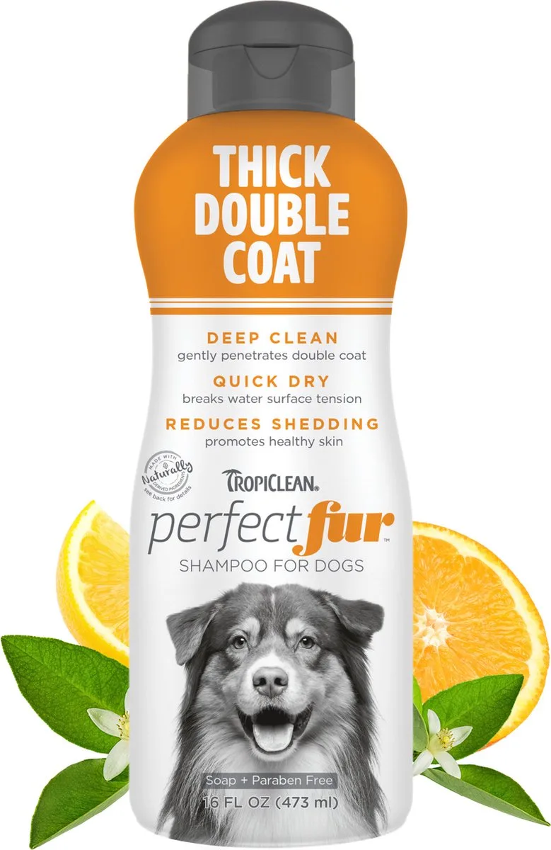 Shampooing Pour Chiens à Double Pelage épais Et Parfait 473ml de TropiClean – photo produit