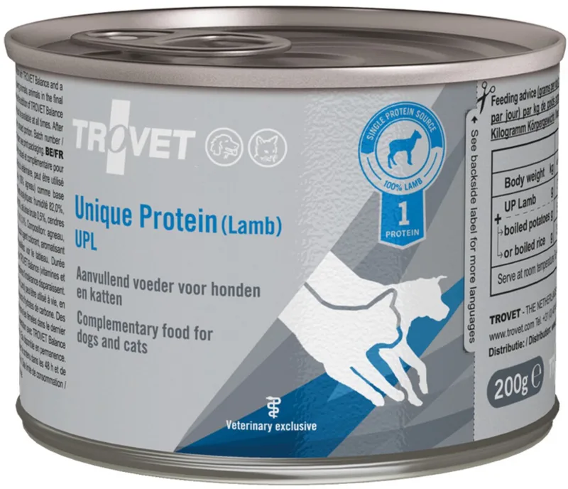 Honden- en Kattenvoer Nat UPH Unique Protein Lam - 6 x 200 gr de Trovet – photo produit