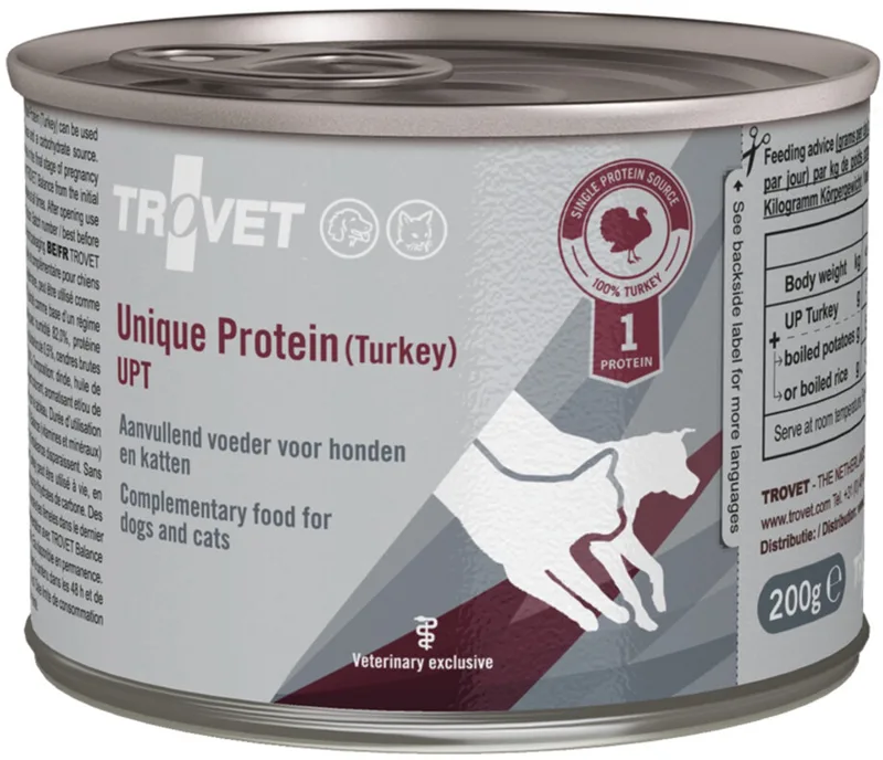 Honden- en Kattenvoer Nat UPT Unique Protein Kalkoen - 6 x 200 gr de Trovet – photo produit