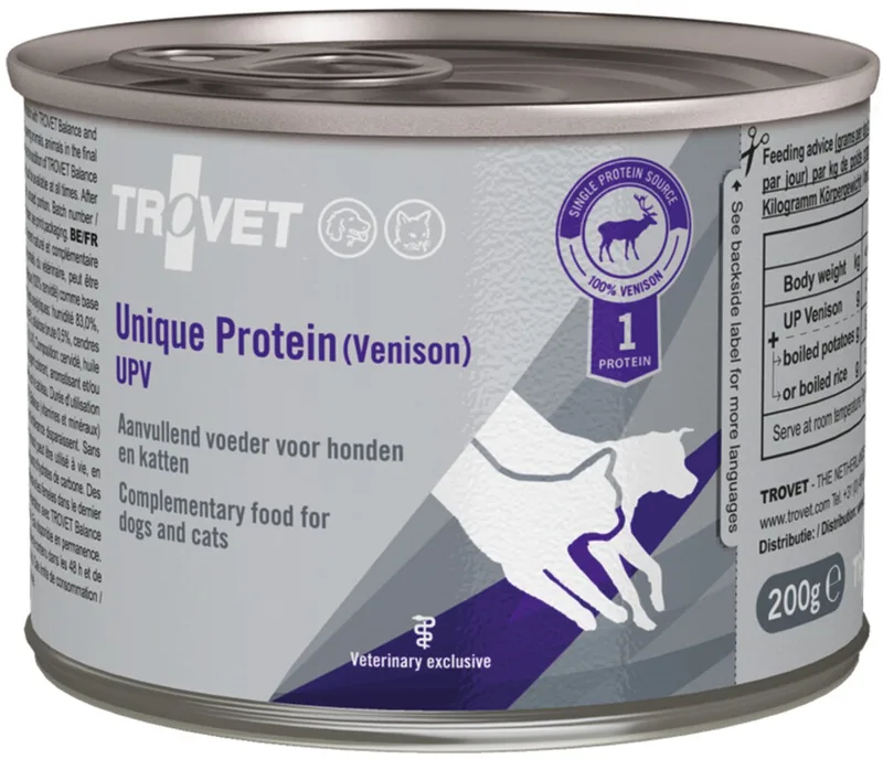 Honden- en Kattenvoer Nat UPV Unique Protein Hert - 6 x 200 gr de Trovet – photo produit