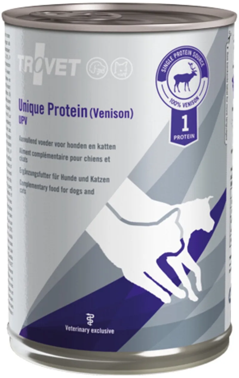 Honden- en Kattenvoer Nat UPV Unique Protein Hert - 6 x 400 gr von Trovet – Produktfoto