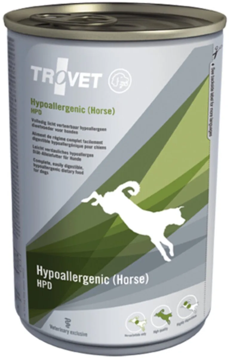 Hondenvoer Nat HPD Hypoallergenic Paard - 6 x 400 gr by Trovet – product photo