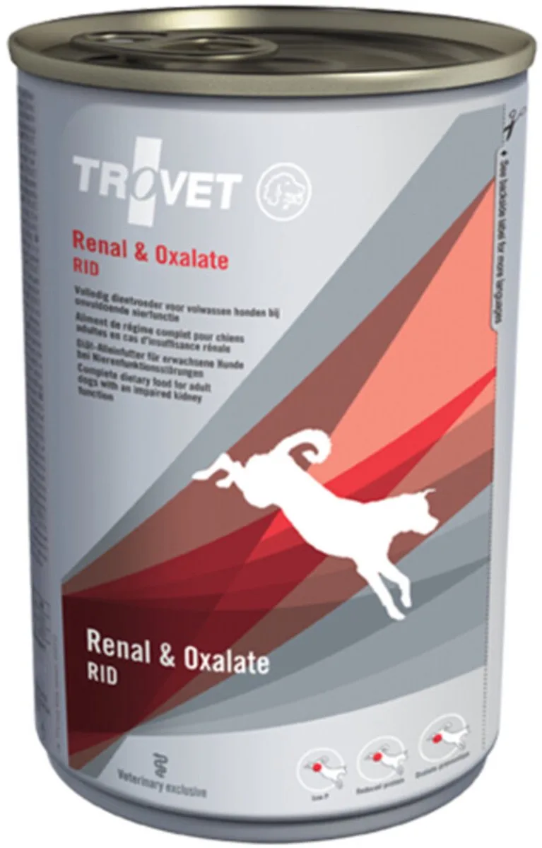 Hondenvoer Nat RID Renal & Oxalate - 6 x 400 gr de Trovet – photo produit