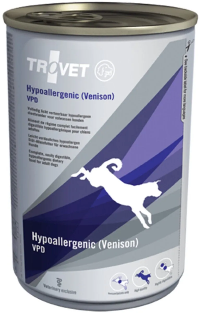 Hondenvoer Nat VPD Hypyallergenic - 6 x 400 gr de Trovet – photo produit